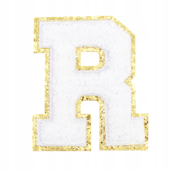 Patch, Little Angel, N786, Litera R, alb, auriu