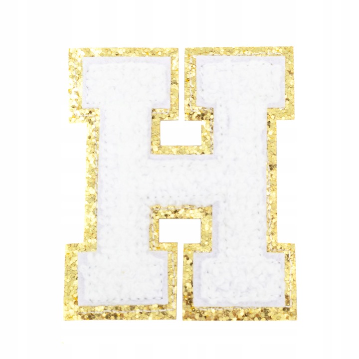 Patch, Little Angel, N776, Litera H, alb, auriu