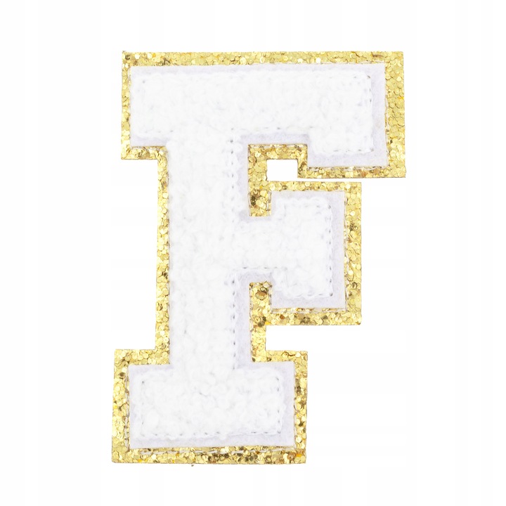 Patch, Little Angel, N774, Litera F, alb, auriu