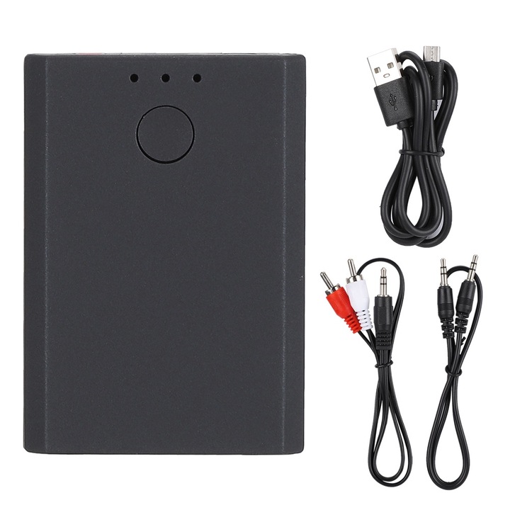 Transmitator si receptor Bluetooth 2in1 Enforose, 3,5mm, negru, 10m, 400mAh