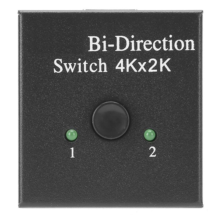 Convertor BiDirection Switch HDMI Splitter HDMI Video 1 Intrare 2 Iesiri Adaptor (Negru), Enforose