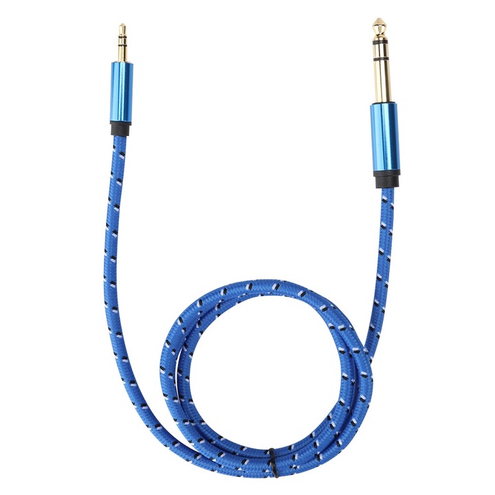 Audiókábel, Enforose, 3.5mm, 6.35mm, Kék