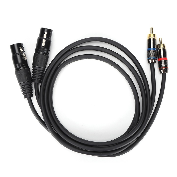 JORINDO Cablu dublu XLR mama la cablu dublu RCA XLR la RCA Cablu microfon Conexiune audio stereo Cablu microfon