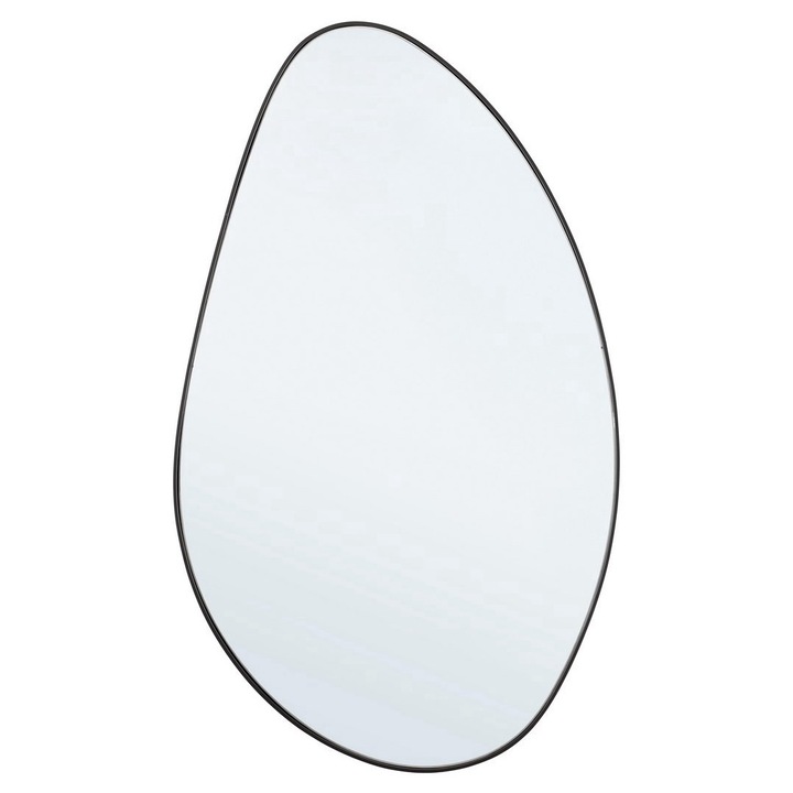 Стенно огледало с черна стоманена рамка Asteroid 59,5x1,5x101 см