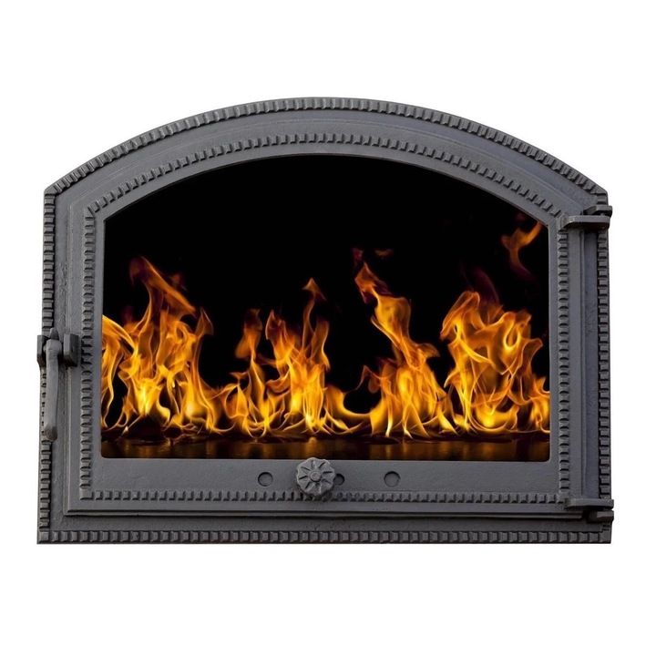 Usa de semineu/cuptor semirotund punctat