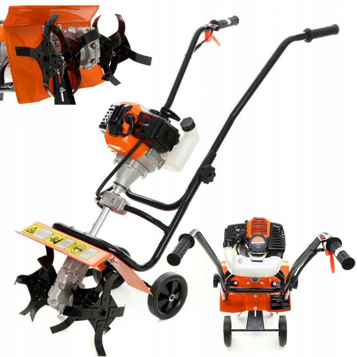 Motocultor 5.2CP cultivator motor benzina 2 timpi latime 340mm (KD176)