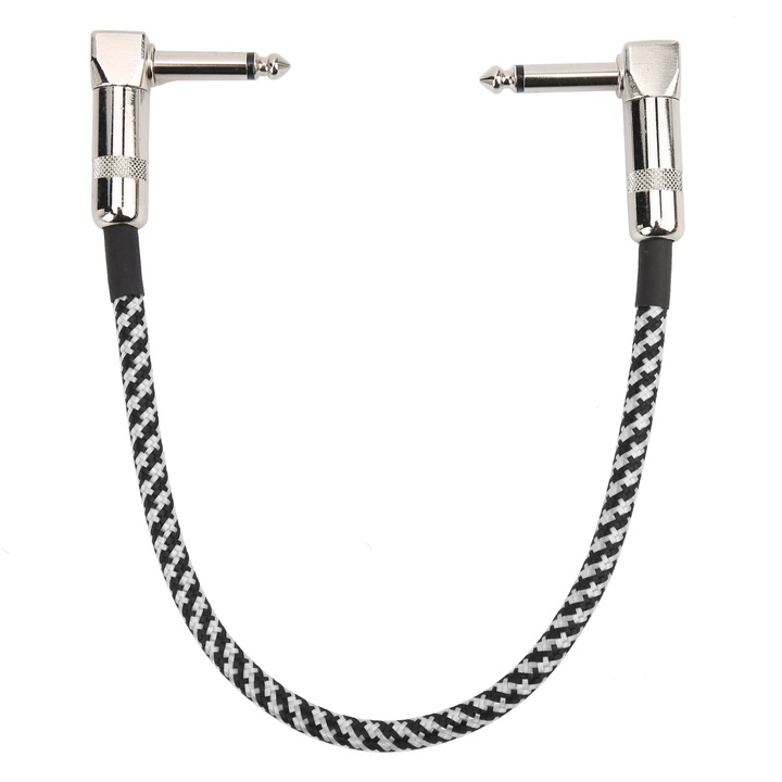 Jormftte hangszerkábel, 30cm, fém csatlakozókkal, retro design, élő előadásokhoz