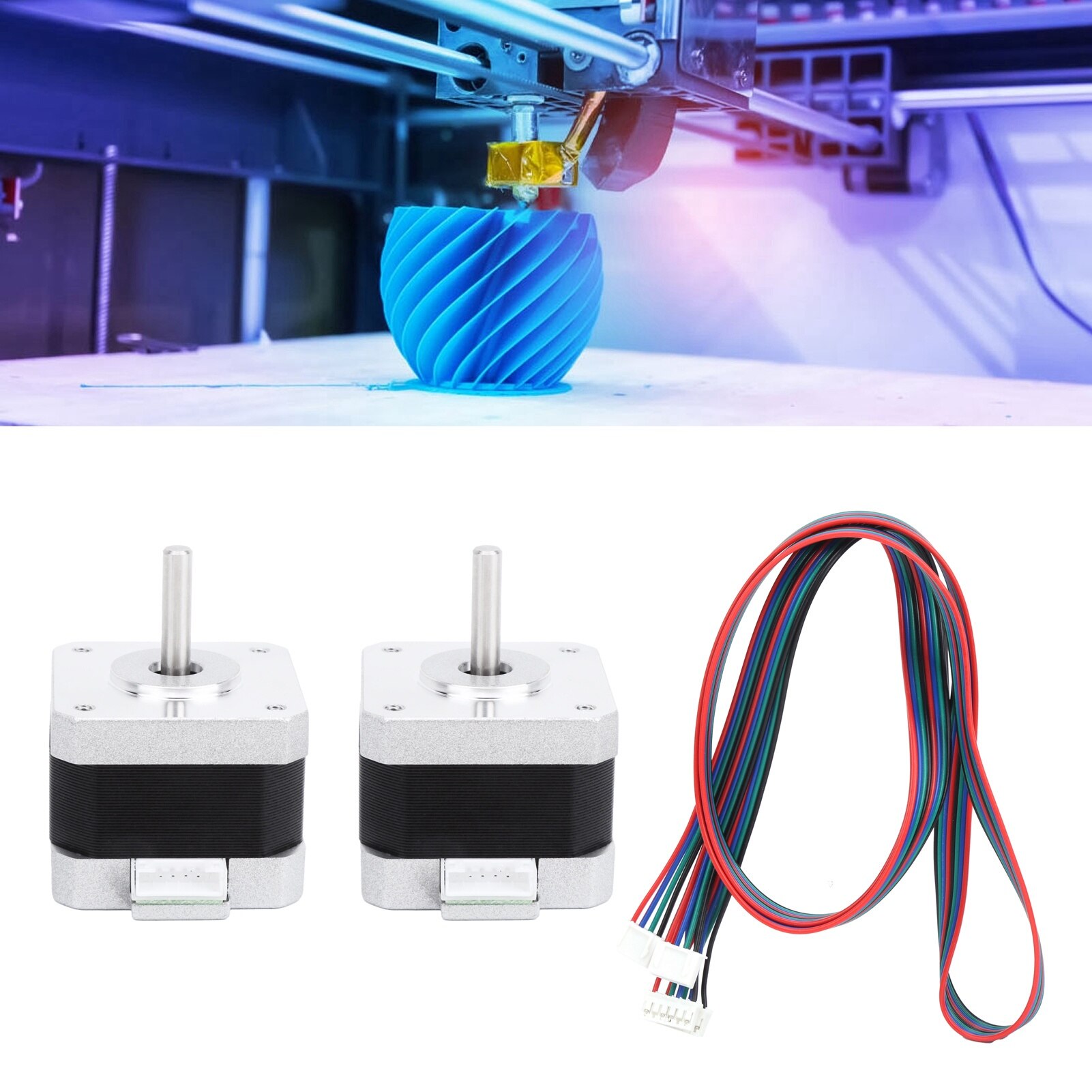 Motor pas cu pas 1.8°, 2 faze, 1.2A 0.3NM, Enforose, pentru imprimante ...