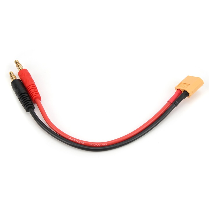 RC töltőkábel 15 cm XT60 - XT30, 14AWG, Enforose, Lipo akkumulátorokhoz