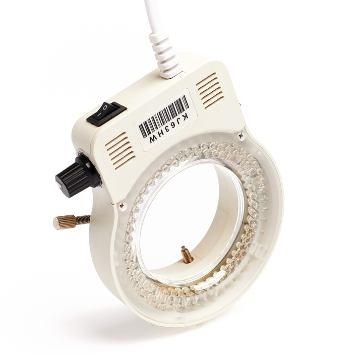 144x LED mikroszkóp lámpa, TECHREBAL, 64mm, állítható megvilágítás, fehér