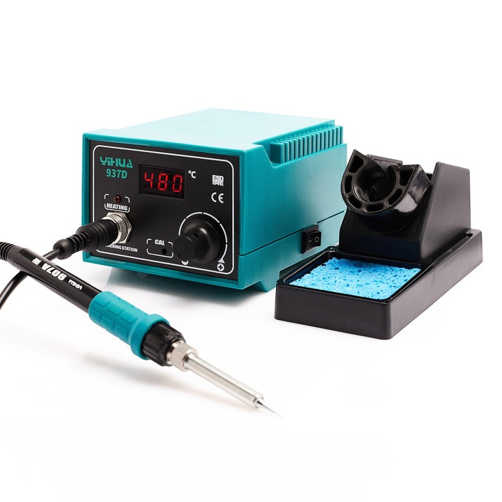 Станция за запояване Yihua 937D, 40W, 200-480C, с LED дисплей, пълен комплект