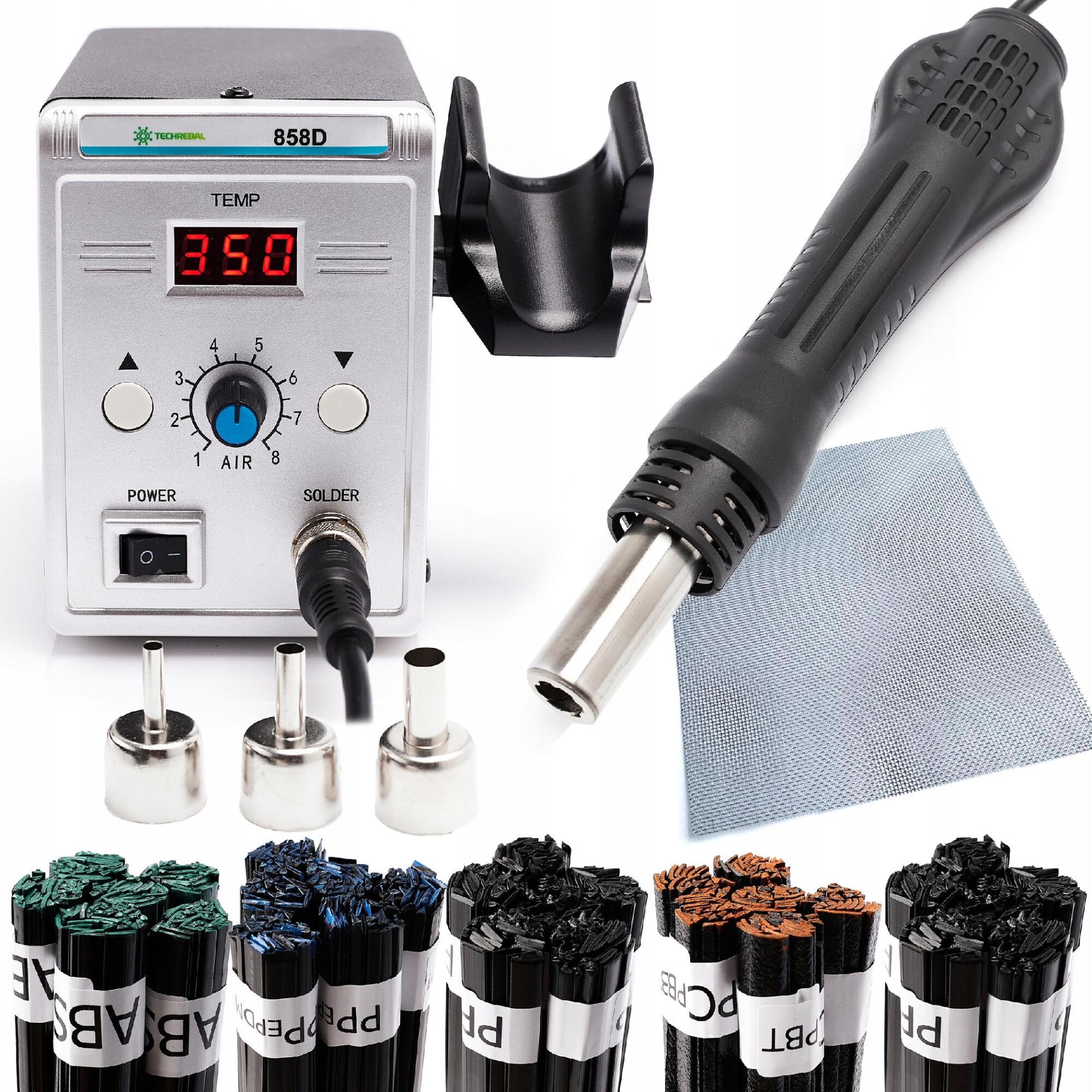 Pistol de lipit Techrebal 858D, 700W, temperatura reglabila 100