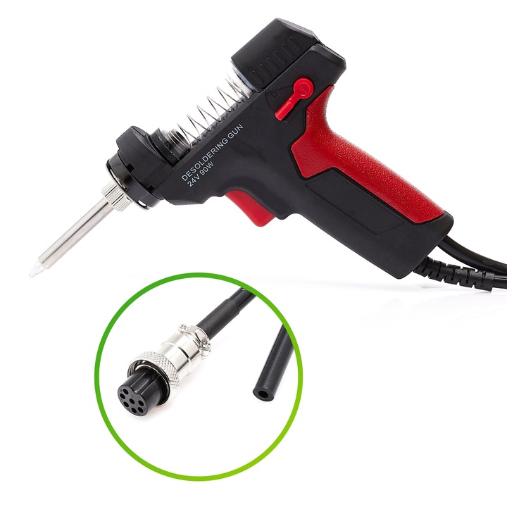Forrasztópisztoly ZD-553B, 90W, 7PIN, piros, ZD-8915 állomáshoz