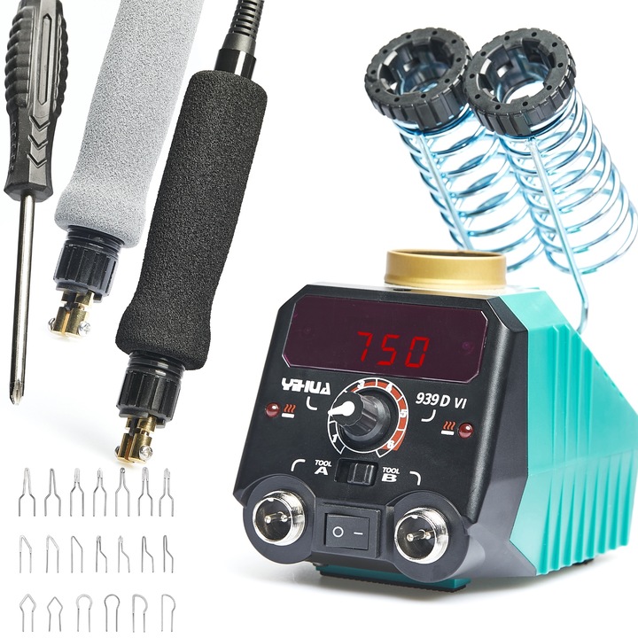 Yihua 939D-VI pirográf, 20 fej, 30 W, 220-240 V