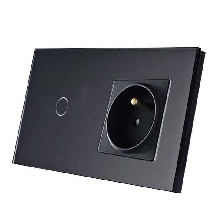 BSEED kapcsoló, 1 gombos, fekete