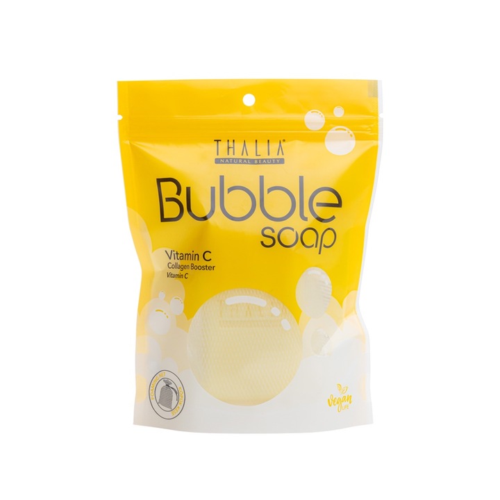 Sapun Bubble Thalia Vitamina C Collagen Booster, 140 gr