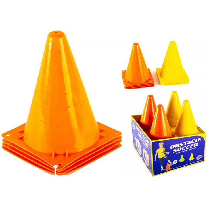 Edzőkúp 4 db, Sárga/narancs