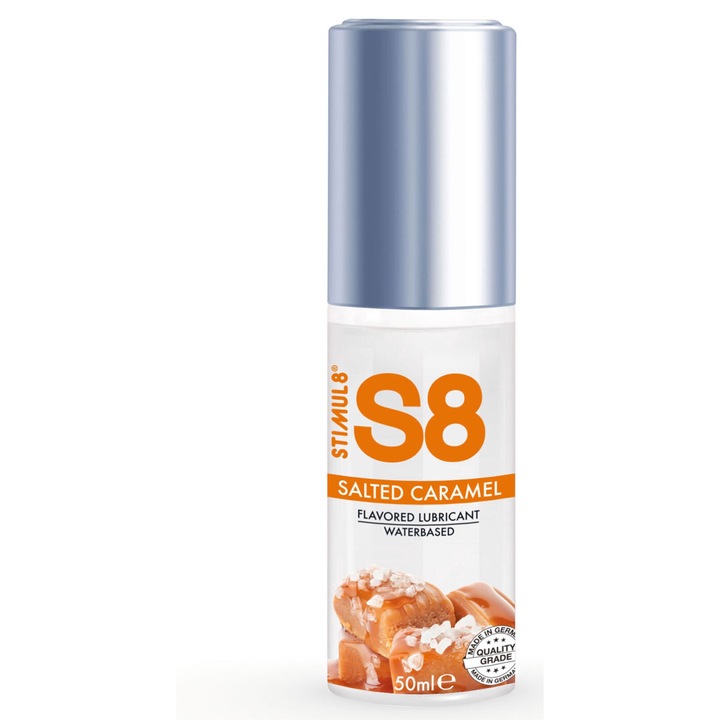 Vízbázisú síkosító, sózott karamell ízű, finom intim pillanatok, S8 karamell karamell lubrikáns, 50 ml
