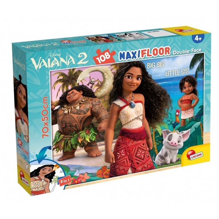 Puzzle, Lisciani, Vaiana 2, Puzzle két lánnyal 108 darabos