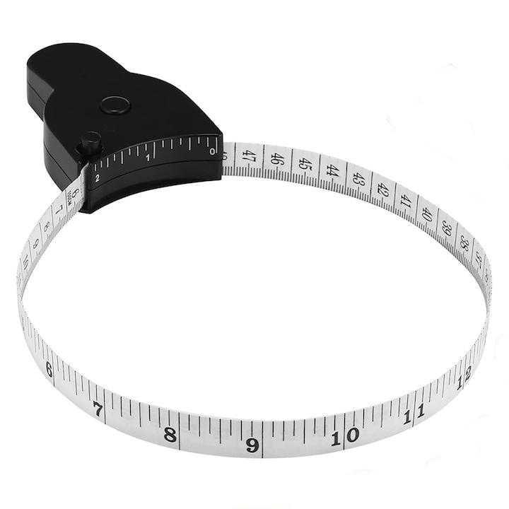 Banda de masurare a corpului, banda telescopica automata, banda de masurare exacta pentru corp, banda de masurare a corpului pentru urmarirea castigului muscular pentru pierderea in greutate, croitor, cusut, haine, 1.5 m