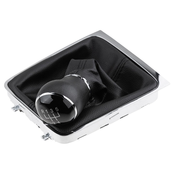 Sebességváltó gomb készlet + bőr hüvely VOLKSWAGEN PASSAT B7 2011-2014 5 sebesség