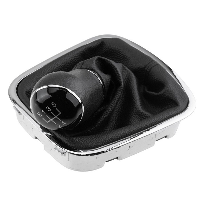 Sebességváltó gomb készlet + bőr hüvely VOLKSWAGEN POLO 2009-2017 5 sebesség