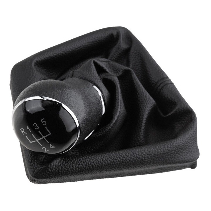 Sebességváltó gomb készlet + bőr hüvely VOLKSWAGEN CADDY IV 2015-2021 5 sebesség