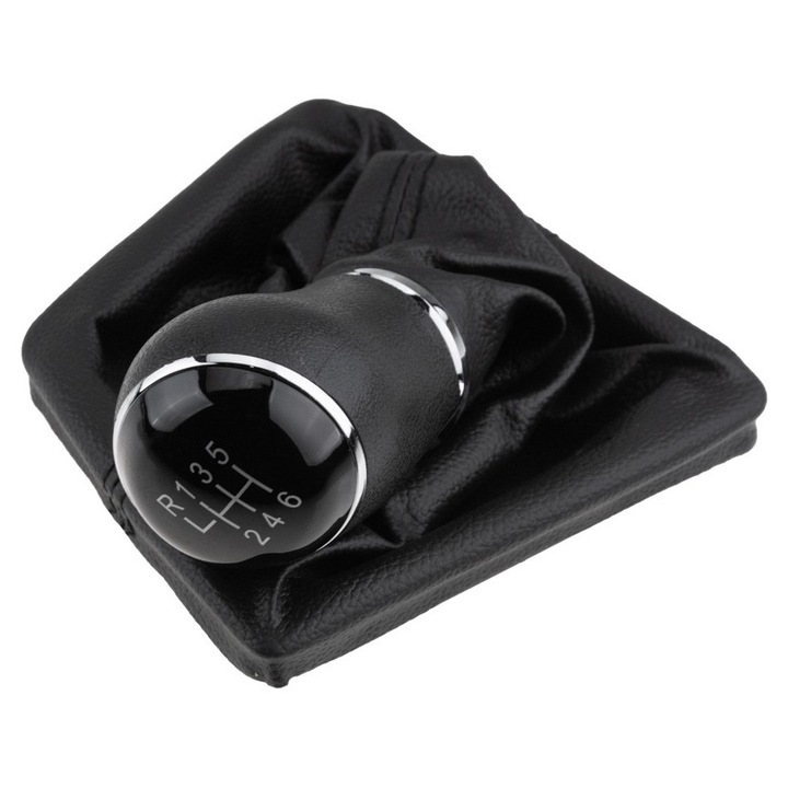 Sebességváltó gomb készlet + bőr hüvely VOLKSWAGEN CADDY IV 2015-2022 6 sebesség