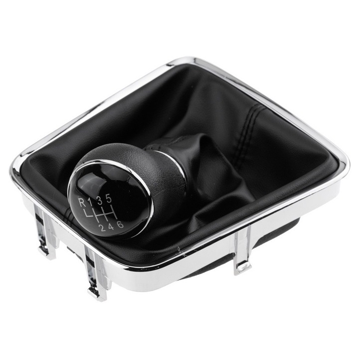 Sebességváltó gomb készlet + bőr hüvely VOLKSWAGEN TIGUAN 2007-2018 6 sebesség