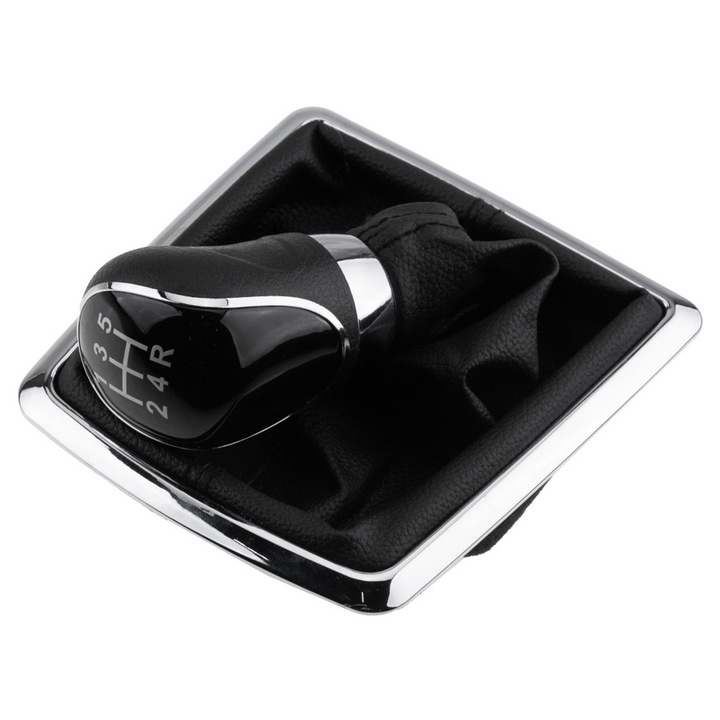 Sebességváltó gomb készlet + bőr hüvely FORD C-MAX 2007-2010, KUGA 2008-2012, B-MAX 2012-2018 5 sebesség