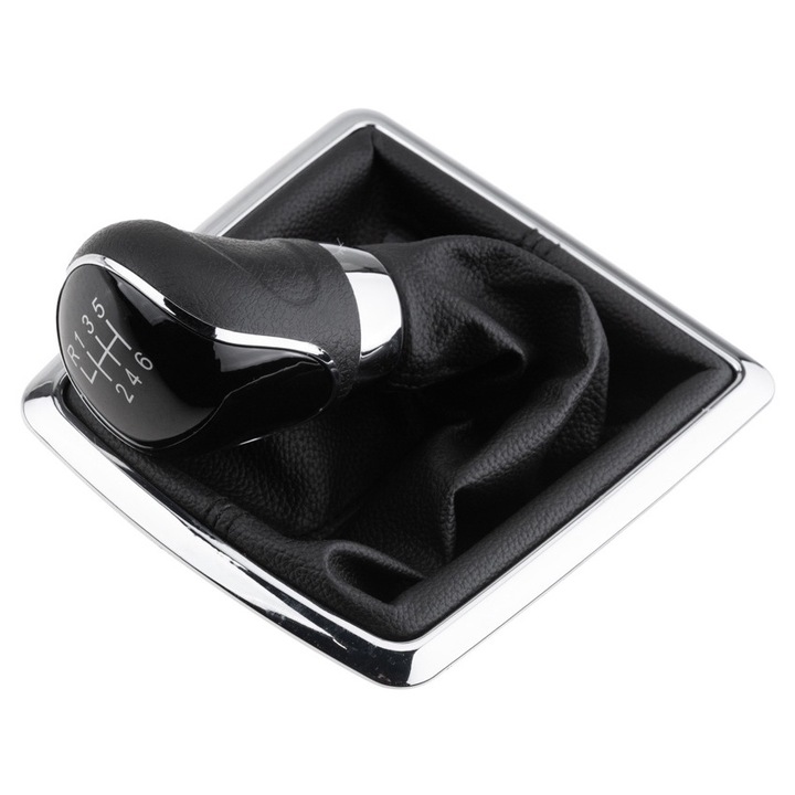 Sebességváltó gomb készlet + bőr hüvely FORD C-MAX 2007-2010, KUGA 2008-2012, B-MAX 2012-2018 6 sebesség