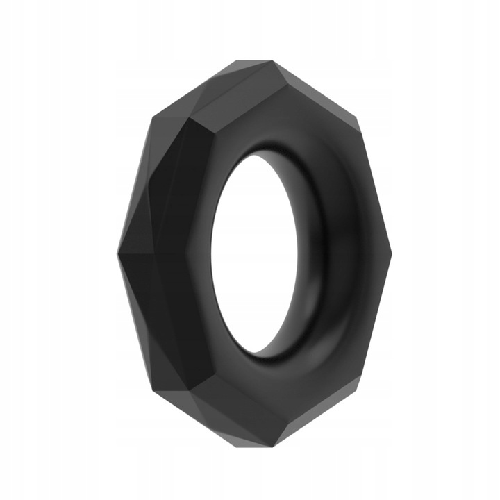 Inel de erectie, Lovetoy, Power plus cockring, Negru, Elastic, Material ...