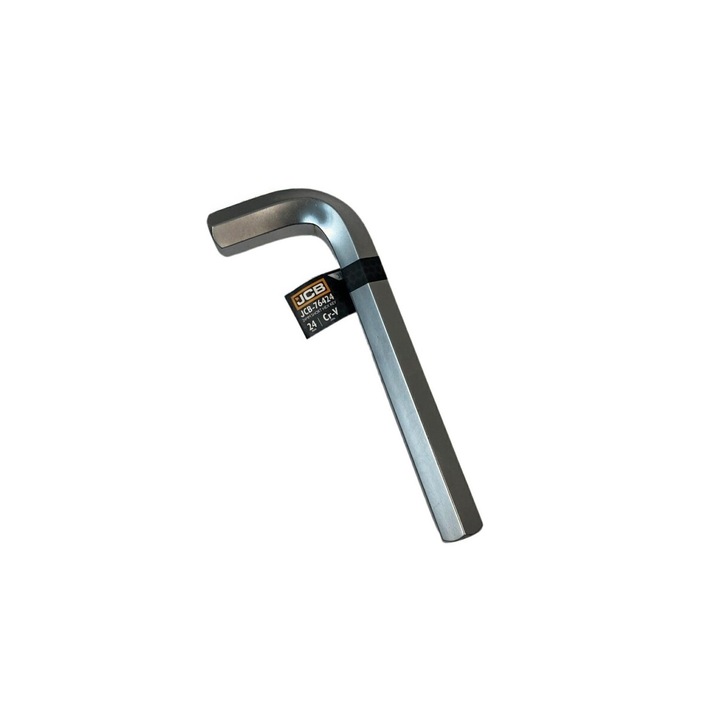 Cheie hexagonala, JCB, Otel, 24mm, Argintiu, Calitate superioara a otelului crom-vanadiu, Rezistenta la coroziune, Design ergonomic