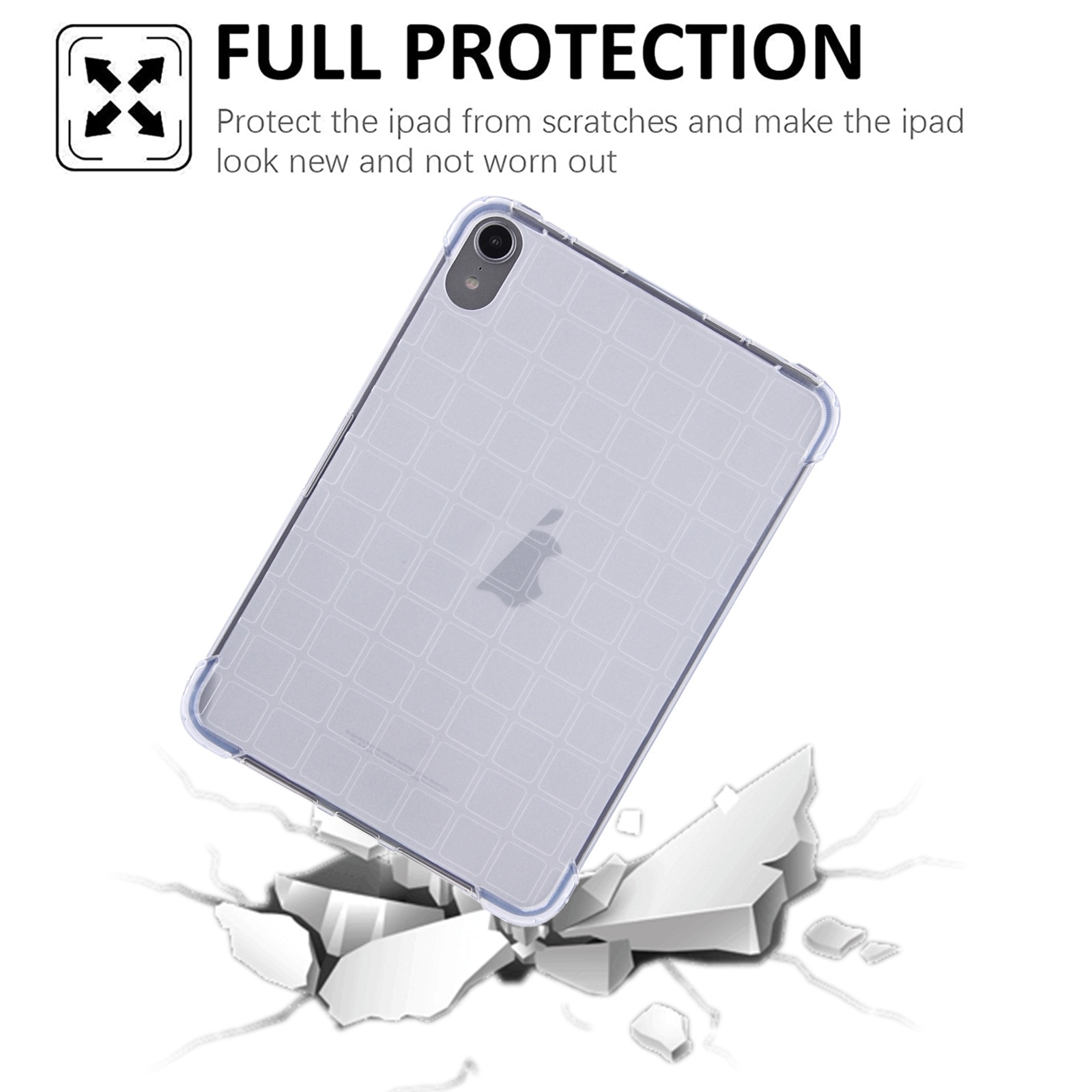 Husa tableta compatibila cu iPad Mini 6, Transparenta, Gradient, TPU