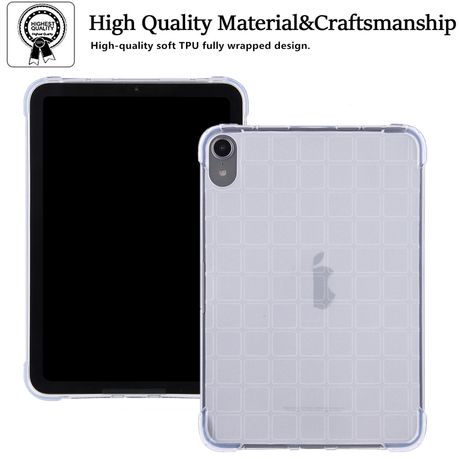 Husa tableta compatibila cu iPad Mini 6, Transparenta, Gradient, TPU