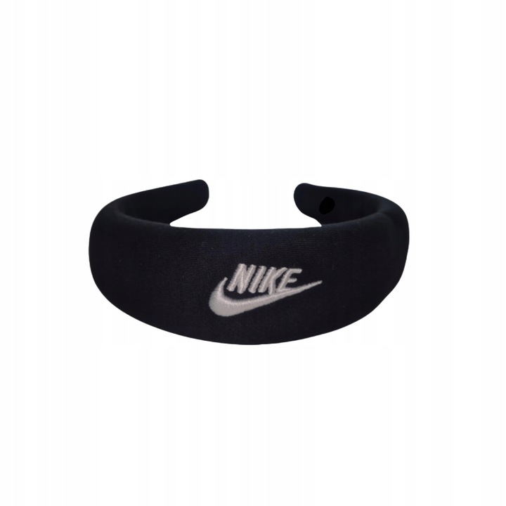 Лента за коса Nike Club Fleece, еластична, с дискретно лого, черна