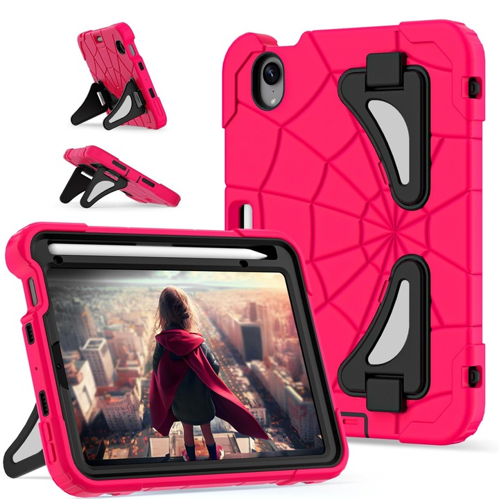 Husa tableta compatibila cu iPad Mini 6, Shockproof, Protectie completa, Roz