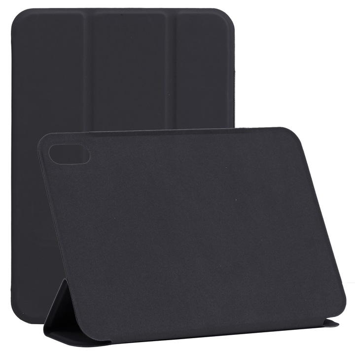 Husa tableta compatibila cu iPad mini 6, Inchidere magnetica, Suport triplu pliere, Auto Sleep/Wake, Negru