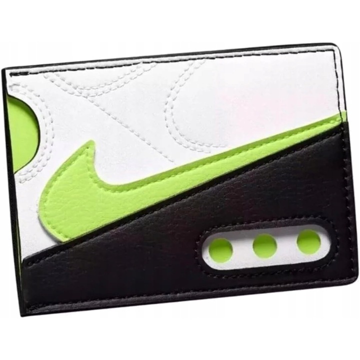 Мъжки портфейл Nike Air MAX 90, полиуретан/полиестер, 3 слота за карти, 12x8.5x0.5cm