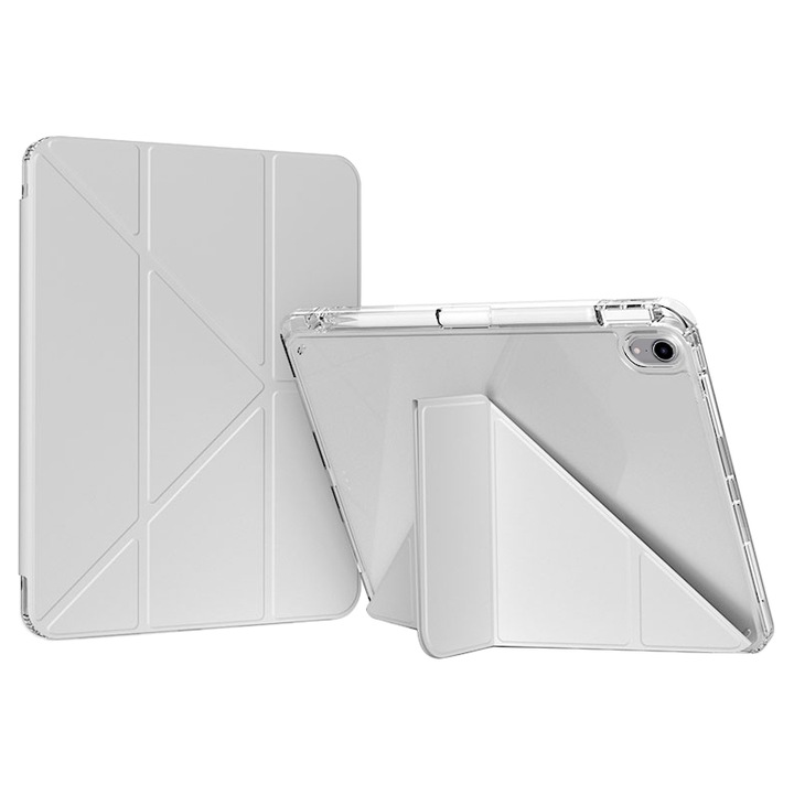 Husa tableta compatibila cu iPad Mini 6, Piele Deformabila, Gri