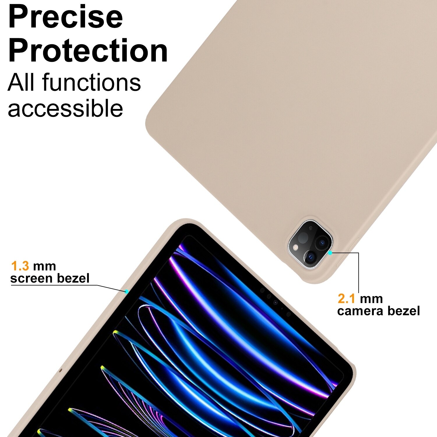 Husa tableta compatibila cu iPad Mini 6, TPU skin-friendly, Alb