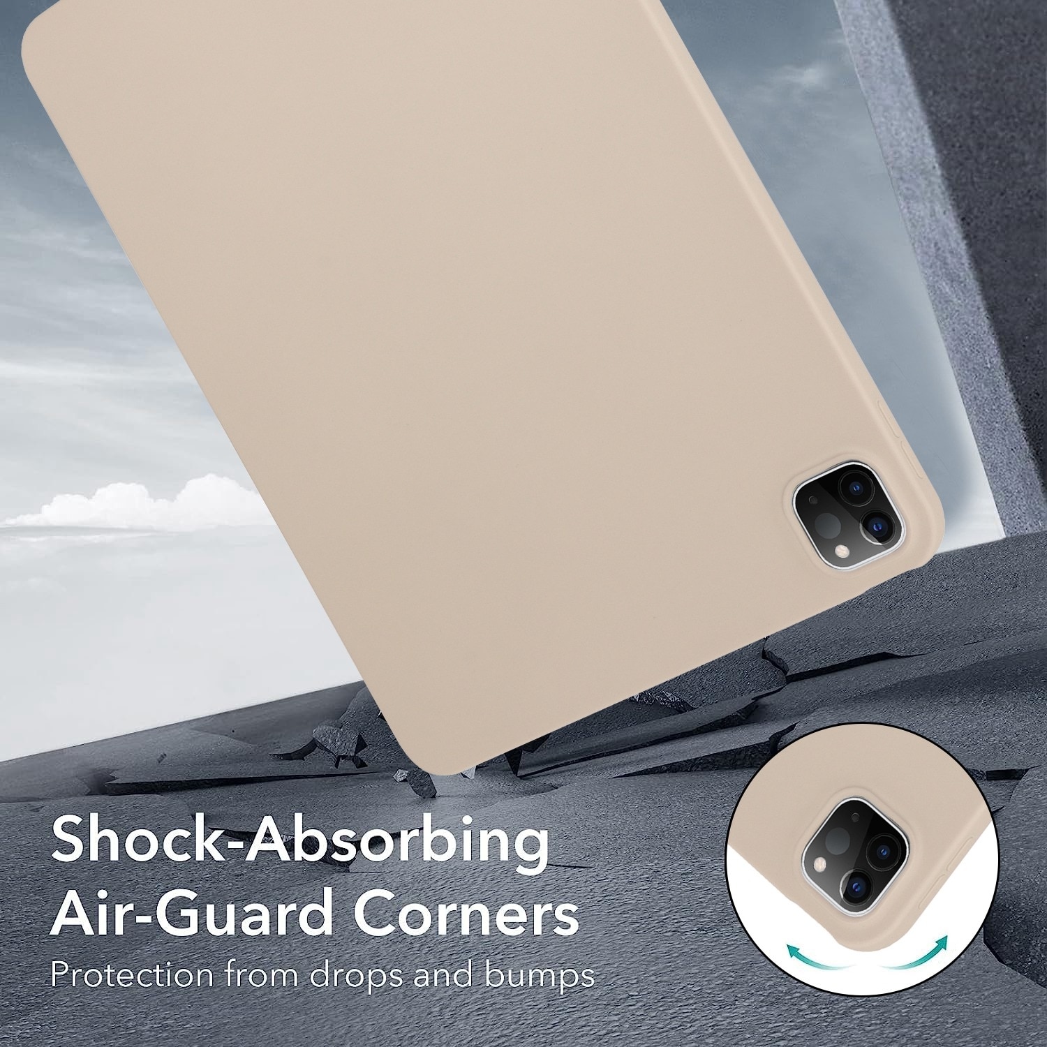 Husa tableta compatibila cu iPad Mini 6, TPU skin-friendly, Alb