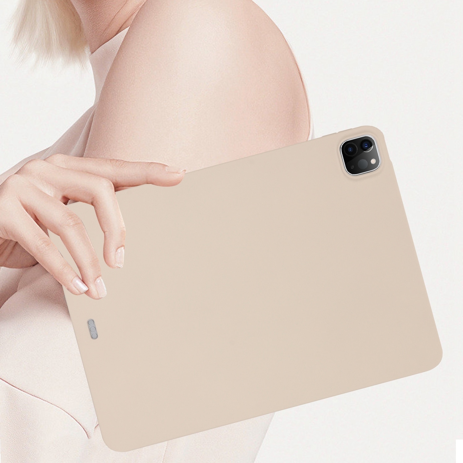Husa tableta compatibila cu iPad Mini 6, TPU skin-friendly, Alb
