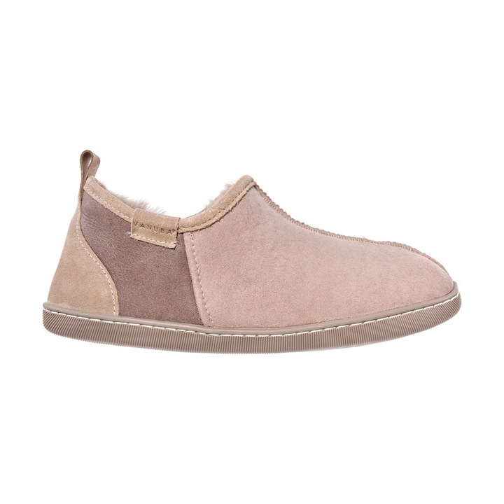 Papuci de casa Vanuba din lana bej pentru barbati, Bej