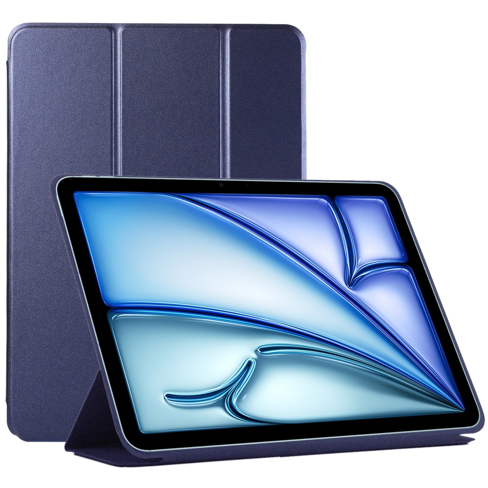 Husa tableta compatibila cu iPad Air 11 2024, Inchidere magnetica, Albastru inchis