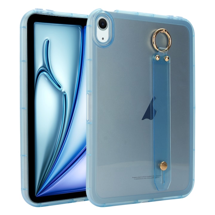 iPad Air 13-mal kompatibilis táblagép tok, csuklótámasz, PC Hybrid TPU soft, kék