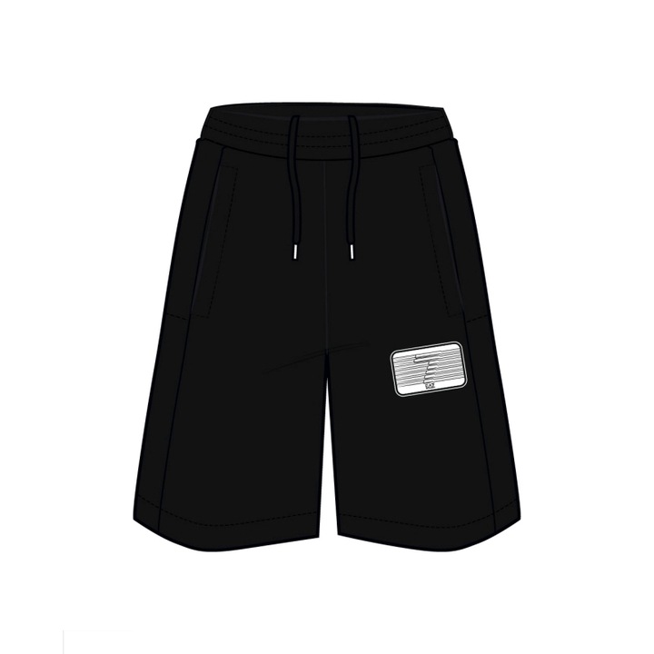Pantaloni EA7 pentru Barbati, M Bermuda Big 7 Coft, 3RPS60-PJEQZ-1200, L INTL, Negru