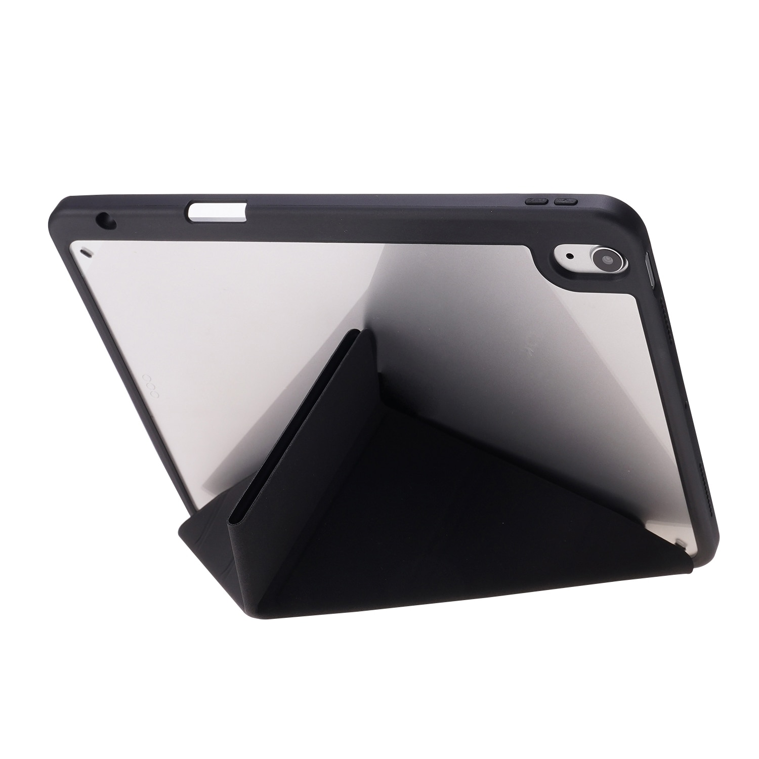 Husa tableta compatibila cu iPad Air 11, Acryl transparent, Protectie completa, Negru