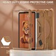 Husa tableta compatibila cu iPad Air 2024, Kickstand rotativ, Hibrud Silicon + PC, Maro