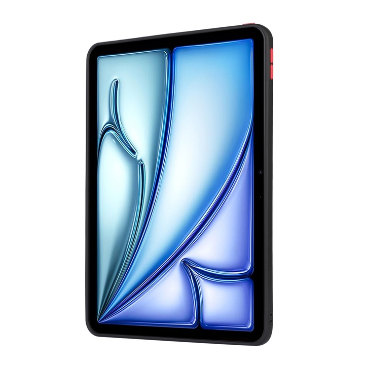 Husa tableta compatibila cu iPad Air 11 2024, Skin Feel, Protectie hibrida PC/TPU, Negru